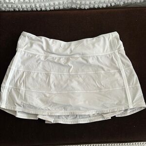 Lululemon Athletica White Tennis Skirt